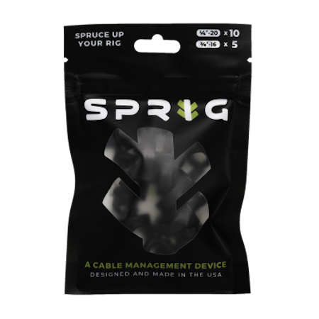 SPRIG Black Value pack 10x 1/4-20 Sprigs + 5x 3/8-16 Big Sprigs