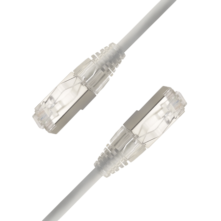 LinkIT F/UTP SlimPatch Cat6a grå