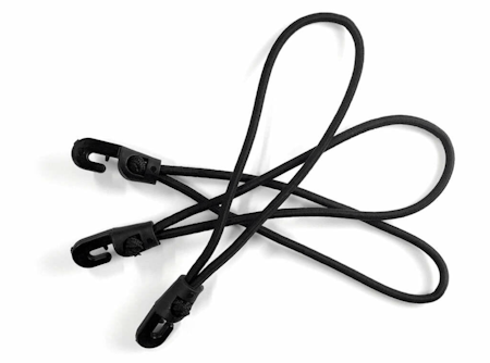 Gummispännare 10st svarta 18cm
