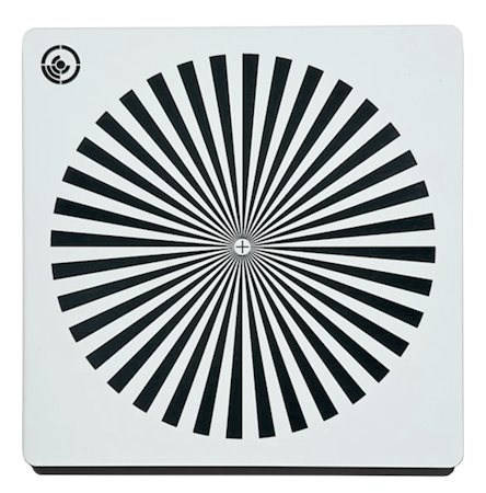 Forty One Thirty, White Camera Lens Focus Star Chart 100mm