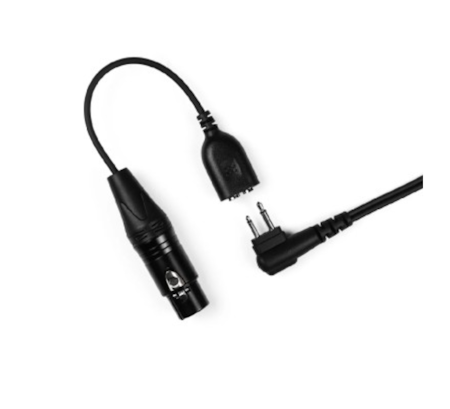 On Set Headsets Live Comms Adapter, For 4-Pin XLR and Motorola, connects to any 2-Pin Surveillance Headset and turns it into a Live Comms Pro - This allows monitoring of top wireless comms like Clear-