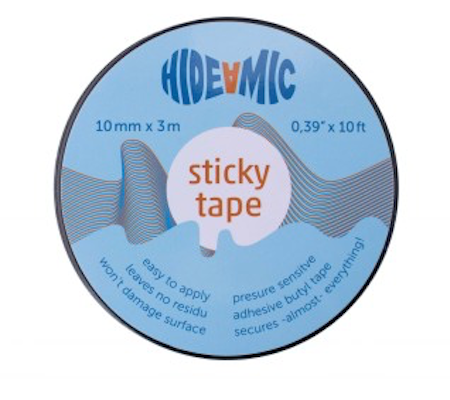 Hideamic Sticky Tape Tjep 3m x 12mm in black tin