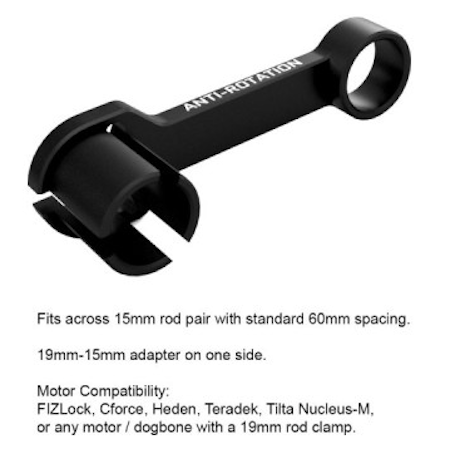 Light Widow Anti-Rotation Bracket for 15mm Rods