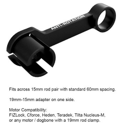 Light Widow Anti-Rotation Bracket for 15mm Rods