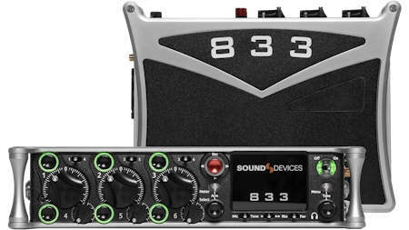 Sound Devices 833 Portable Compact Mixer-Recorder ljudmixer, Engmixer