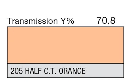 205 1/2 C.T. Orange. LEE hel rulle.