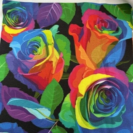 FÖRHANDSBOKNING- Rainbow roses - matta färger - bomullsjersey