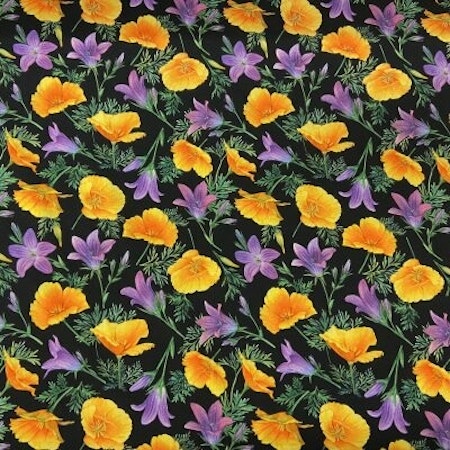Vårblommor bomullsjersey