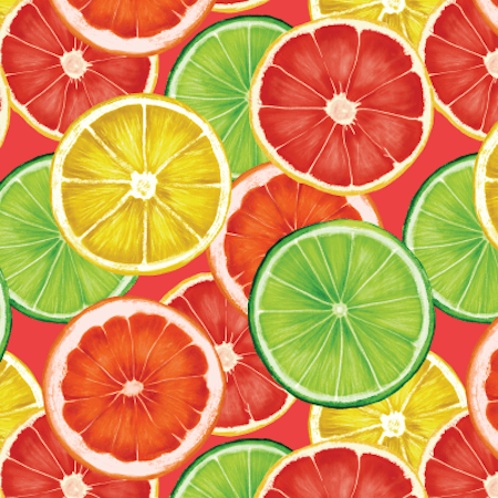 FÖRHANDSBOKNING- Färgglad citrus Bomullsjersey