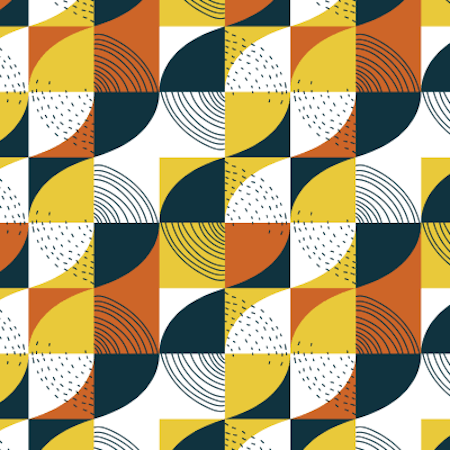FÖRHANDSBOKNING- Geometri ockra/terrakotta Bomullsjersey