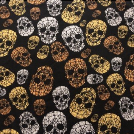 FÖRHANDSBOKNING-Dödskallar metallic, Bomullsjersey