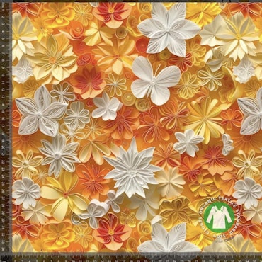 Origami, gul/orange bomullsjersey