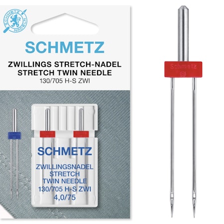 Tvillingnål Stretch 2-pack
