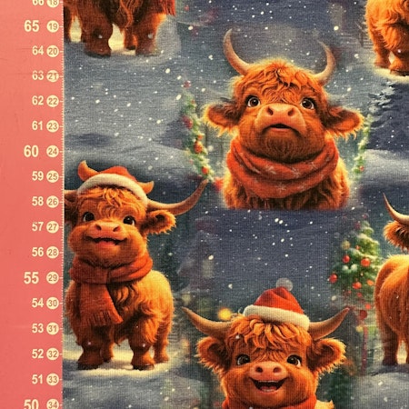 Highlandskor med mössa och halsduk, bomullsjersey