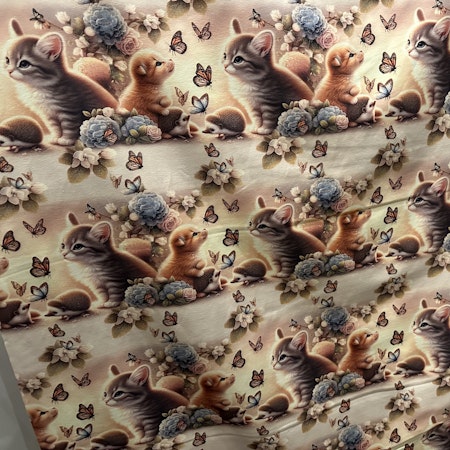Kitten and butterflies, Bomullsjersey