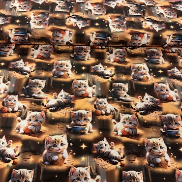 Lekande katter, bomullsjersey