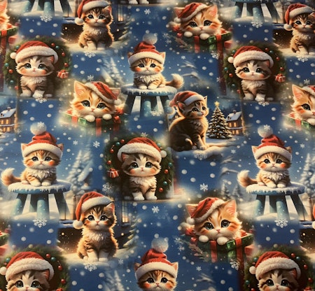 Söta julkatter, bomullsjersey
