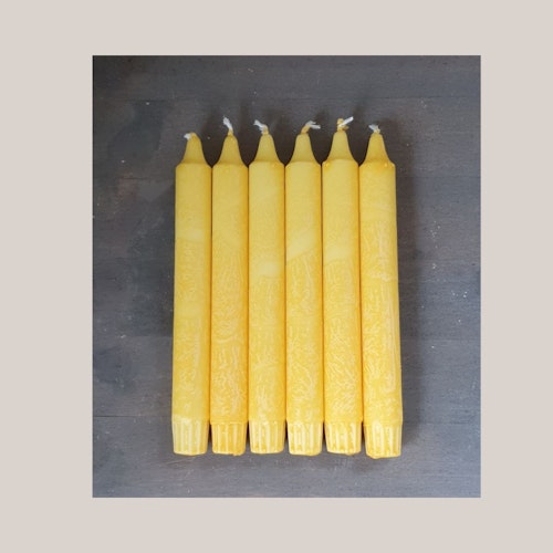 Dekorerade kronljus gula 6-pack