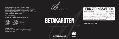 Betakaroten 15 mg  (retinol) Vitamin A (60 kapsler/2 måneder)