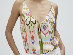 Silky print top