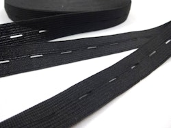 R302 Knapphålsresår 15 mm svart (25 m)