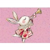 T5401 Joggingtyg Den vita kaninen rosa (40 x 50 cm) 5-pack