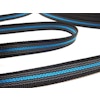 B459 Gummerat polypropylenband med rand 20 mm svart/blå (50 m)