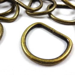 S251 D-ring 30 mm antikguld (50 st)