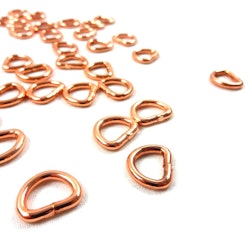 S251 D-ring 10 mm roséguld (50 st)