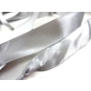 B651 Satinbandssnodd med plaständar grå (110 cm) (10 fp)