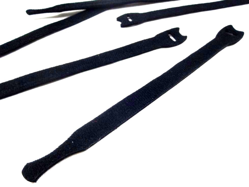 B702 Kardborrband för kabelhantering 20 cm svart (10 st)