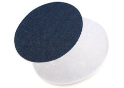 M385 Laglappar jeans oval mörkblå (1/10 par)