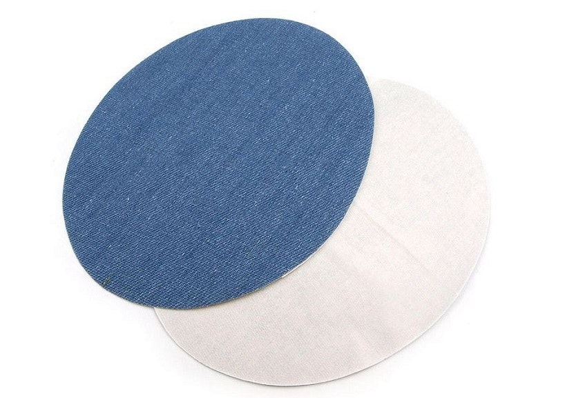 M385 Laglappar jeans oval mellanblå (10 fp)