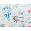 V1057 Bomullsväv Flygplan och blå ballonger (5 m)