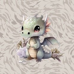 T6936 Joggingtyg Drake grön (40 x 50 cm) 5-pack