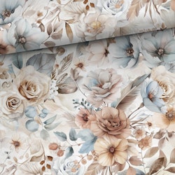 T6961 Joggingtyg Blomsterhav beige (5 m)