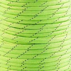B469 Polyestersnodd med reflex 4 mm neongul (25 m)