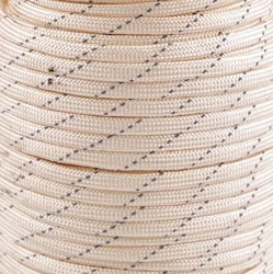 B469 Polyestersnodd med reflex 4 mm ljusbeige (25 m)