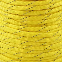 B469 Polyestersnodd med reflex 4 mm klargul (25 m)