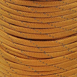 B469 Polyestersnodd med reflex 4 mm senapsgul (25 m)