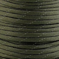 B469 Polyestersnodd med reflex 4 mm olivgrön (25 m)