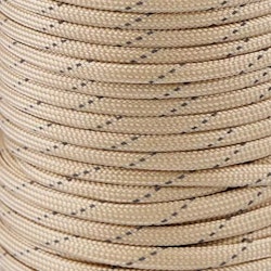 B469 Polyestersnodd med reflex 4 mm mörkbeige (25 m)