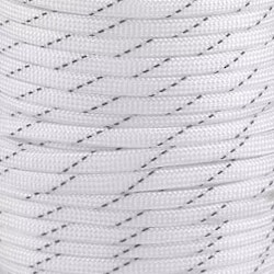 B469 Polyestersnodd med reflex 4 mm vit (25 m)