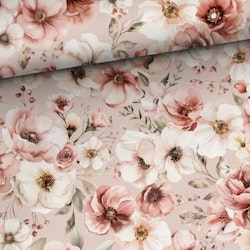 V1170 Bomullsväv Blomsterhav i rosa  (5 m)