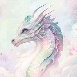 T6988 Joggingtyg Kristalldrake grön  (40 x 50 cm) 5-pack