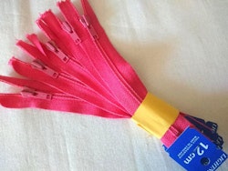 X500 Blixtlåspaket 12 cm spiral ej delbar rosa (5 st)