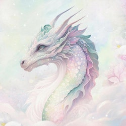 T7035 Joggingtyg Kristalldrake grön  (55 x 73 cm) 5-pack