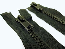 D164 Blixtlås 75 cm delrin 10 mm tvåväg militärgrön (3/25/50 st)