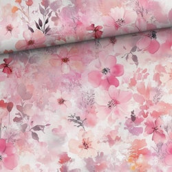 T7098 Joggingtyg Rosa blomster (5 m)