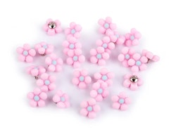 K1205 Knapp Blomma rosa (25 st)